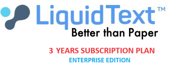 LiquidText 3YEARS Logo